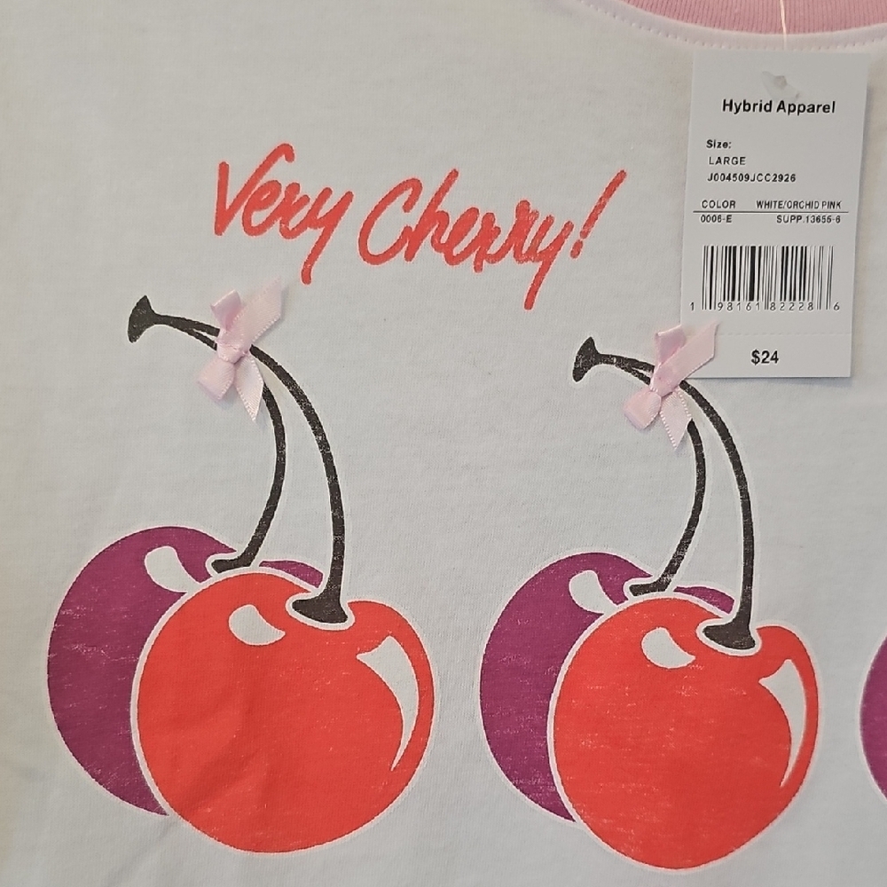 Coca Cola Very Cherry White and Pink Tee - Picture 2 of 4
